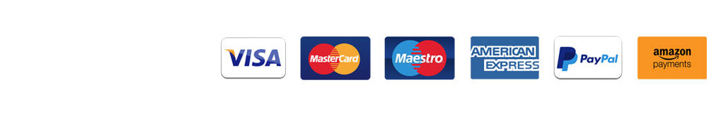 Payment Methods, Visa, MasterCard, Maestro, American Express, PayPal, Amazon Payments